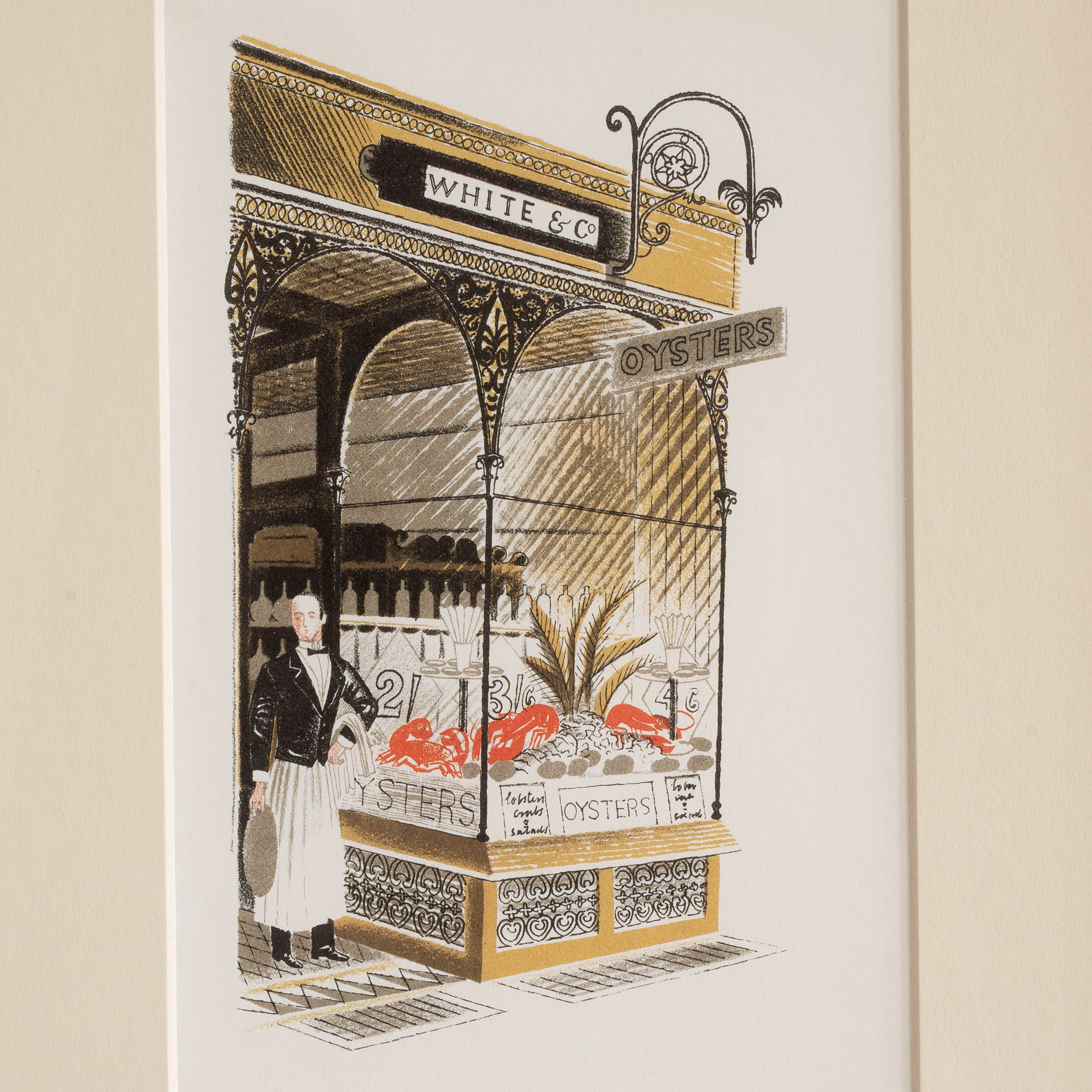Eric Ravilious Shopping High Street, Eric Ravilious. 'Oyster Bar' - LASSCO - England's prime ...